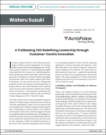 A Trailblazing CEO Redefining Leadership through Customer-Centric Innovation (PDF 1 Mo)